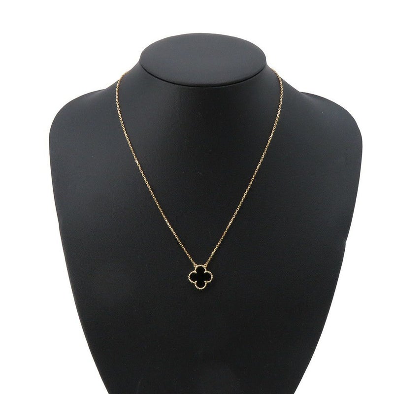 ヴァンクリーフ&アーペル ネックレス ヴィンテージ アルハンブラ ペンダント オニキス K18YGイエローゴールド VCARA4580