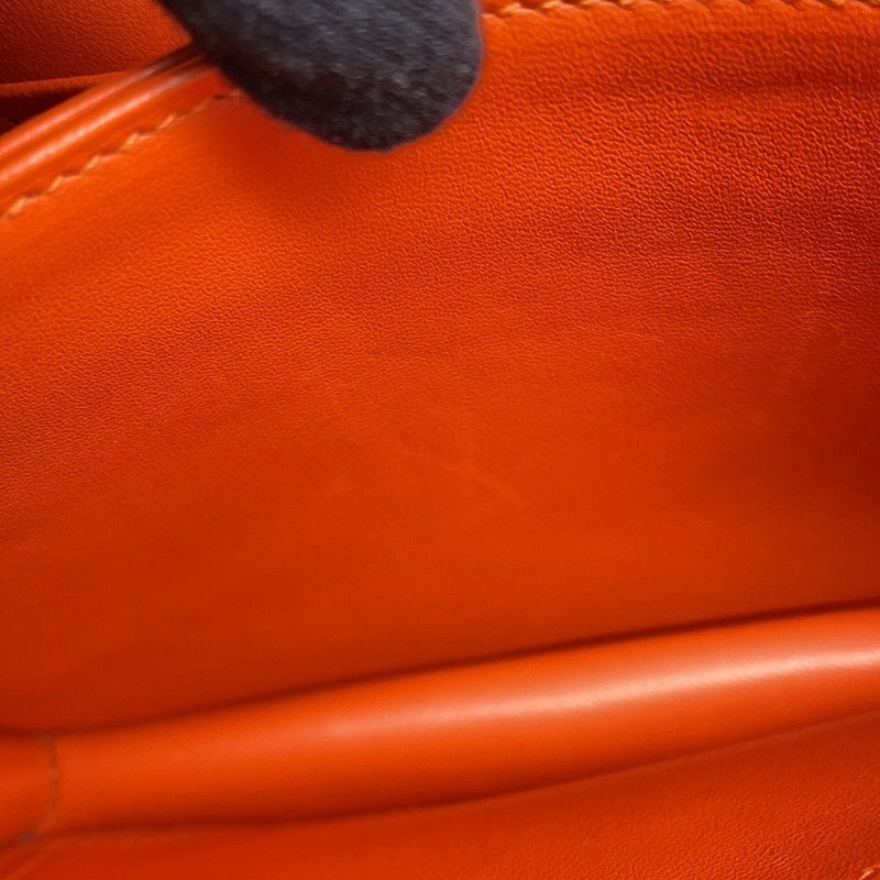 エルメス ショルダーバッグ ミニ コンスタンス オレンジ/ゴールド金具 リザード □K刻印 HERMES Constance