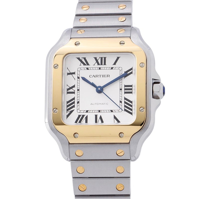 カルティエ サントス ドゥ カルティエ MM W2SA0016 Cartier 腕時計 オパライン文字盤