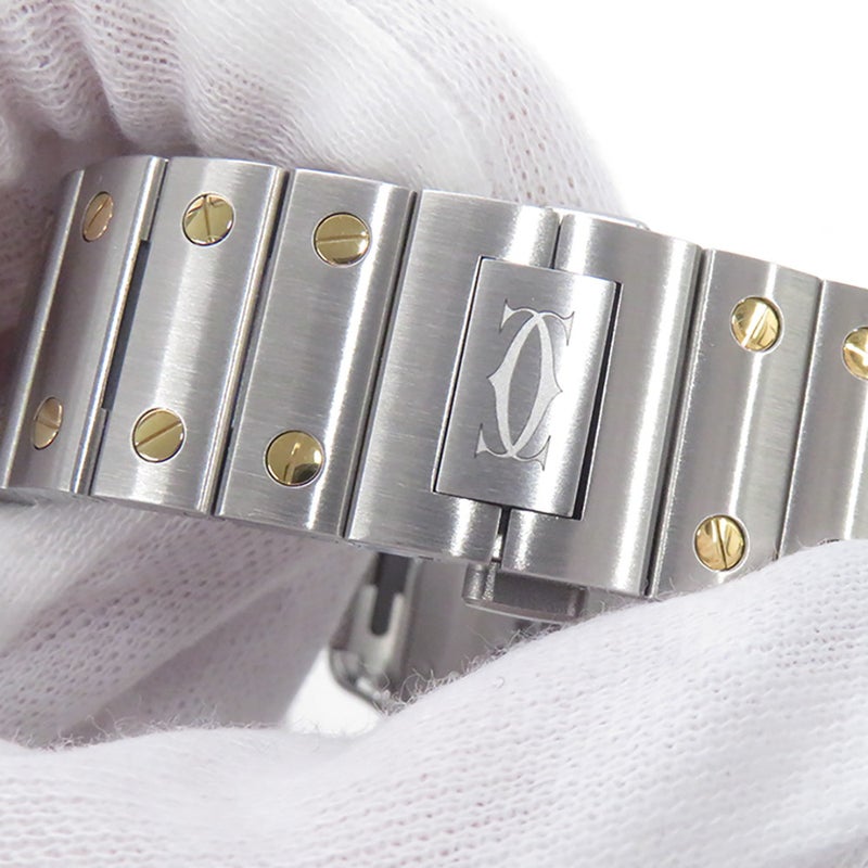 カルティエ サントス ドゥ カルティエ MM W2SA0016 Cartier 腕時計 オパライン文字盤
