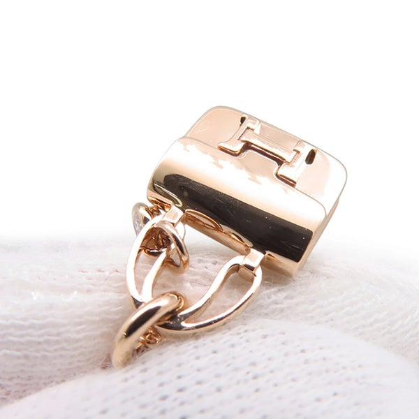 エルメス ネックレス アミュレット コンスタンス ダイヤモンド 1P 0.04ct K18PGピンクゴールド HERMES ジュエリー