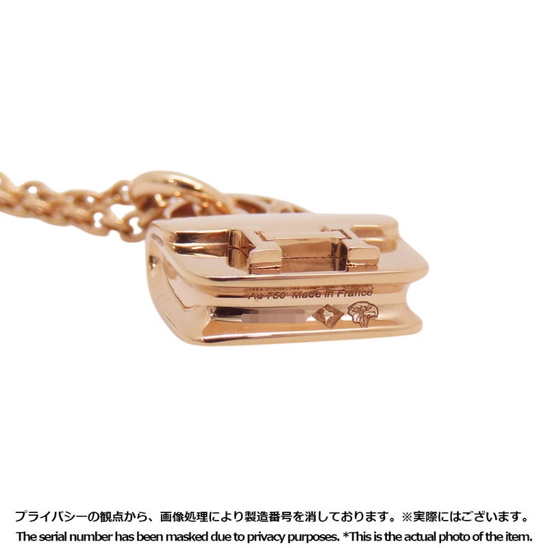エルメス ネックレス アミュレット コンスタンス ダイヤモンド 1P 0.04ct K18PGピンクゴールド HERMES ジュエリー