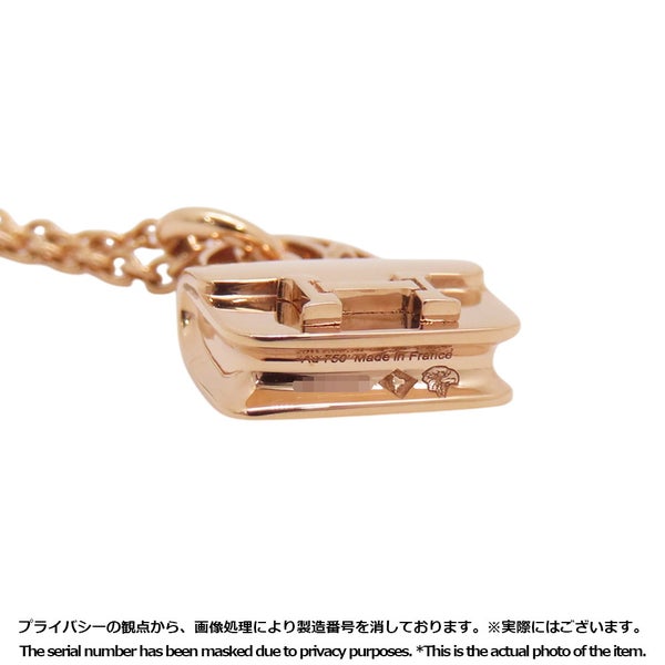 エルメス ネックレス アミュレット コンスタンス ダイヤモンド 1P 0.04ct K18PGピンクゴールド HERMES ジュエリー