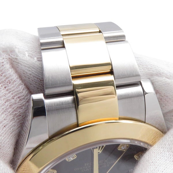 ロレックス デイトジャスト 41 SS/K18YG 126303G ROLEX 腕時計 黒文字盤 10Pダイヤ