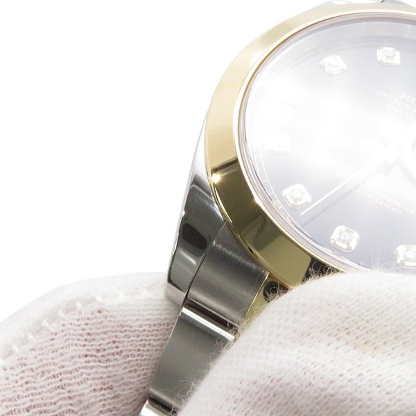 ロレックス デイトジャスト 41 SS/K18YG 126303G ROLEX 腕時計 黒文字盤 10Pダイヤ
