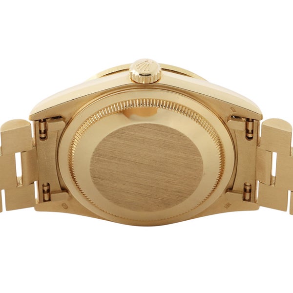 ロレックス デイデイト ダイヤベゼル K18YG R番 18348A ROLEX 腕時計 シャンパン文字盤 8Pダイヤ 2Pバゲットダイヤ