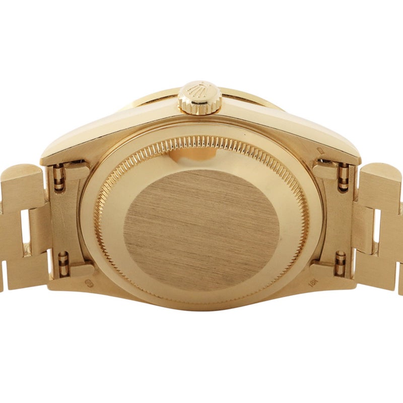 ロレックス デイデイト ダイヤベゼル K18YG R番 18348A ROLEX 腕時計 シャンパン文字盤 8Pダイヤ 2Pバゲットダイヤ