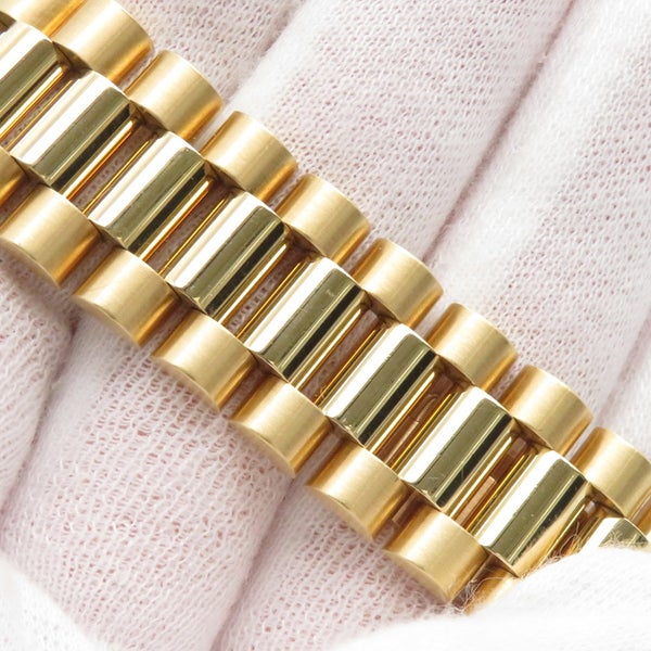 ロレックス デイデイト ダイヤベゼル K18YG R番 18348A ROLEX 腕時計 シャンパン文字盤 8Pダイヤ 2Pバゲットダイヤ
