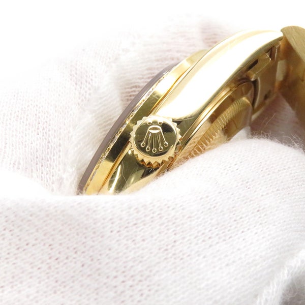 ロレックス デイデイト ダイヤベゼル K18YG R番 18348A ROLEX 腕時計 シャンパン文字盤 8Pダイヤ 2Pバゲットダイヤ