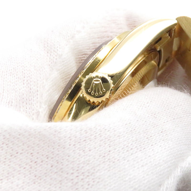 ロレックス デイデイト ダイヤベゼル K18YG R番 18348A ROLEX 腕時計 シャンパン文字盤 8Pダイヤ 2Pバゲットダイヤ