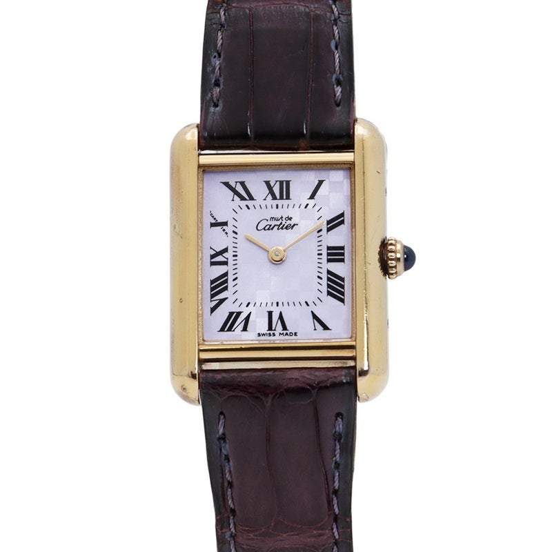 カルティエ マスト タンク ヴェルメイユ 2003年クリスマス限定 SM W1017554 Cartier 腕時計 パープル文字盤