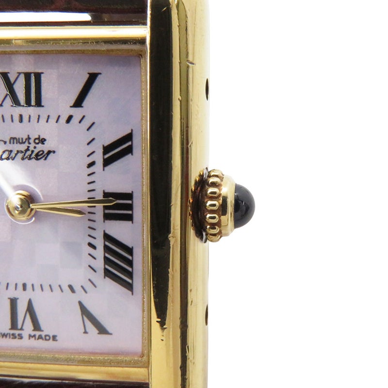 カルティエ マスト タンク ヴェルメイユ 2003年クリスマス限定 SM W1017554 Cartier 腕時計 パープル文字盤
