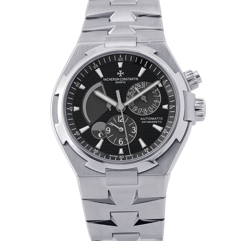 ヴァシュロンコンスタンタンオーヴァーシーズ デュアルタイム 47450/B01A VACHERON CONSTANTIN 腕時計 黒文字盤