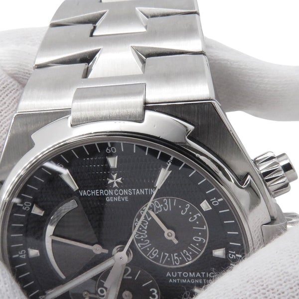 ヴァシュロンコンスタンタンオーヴァーシーズ デュアルタイム 47450/B01A VACHERON CONSTANTIN 腕時計 黒文字盤