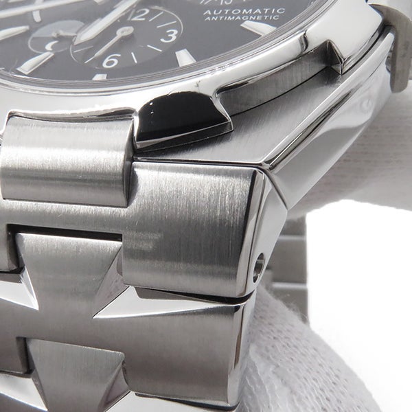 ヴァシュロンコンスタンタンオーヴァーシーズ デュアルタイム 47450/B01A VACHERON CONSTANTIN 腕時計 黒文字盤