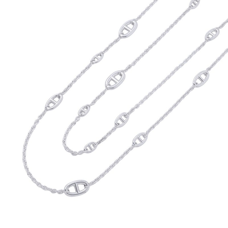 エルメス ネックレス シェーヌダンクル ファランドール SV925シルバー サイズ120 HERMES ロングネックレス Farandole