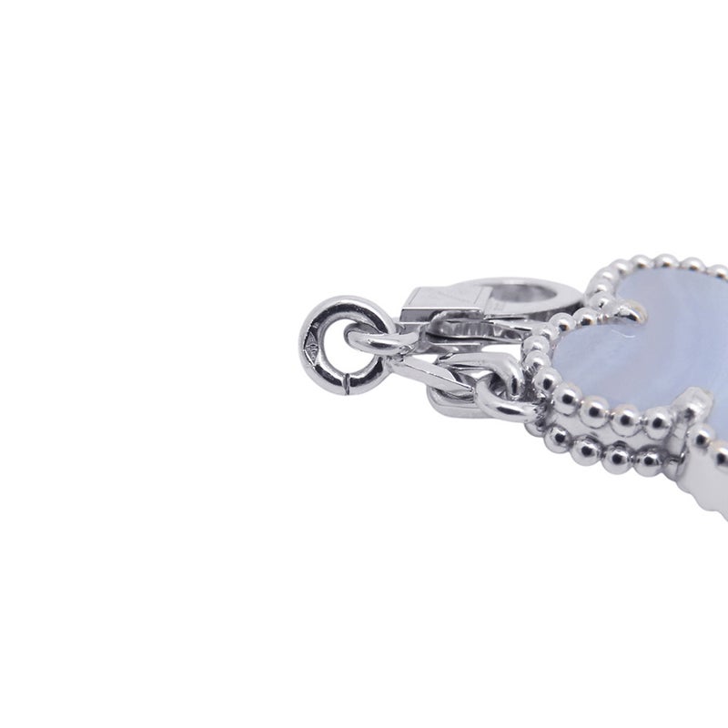 ヴァンクリ ブレスレット ヴィンテージ アルハンブラ 5モチーフ カルセドニー K18WGホワイトゴールド VCARD34700