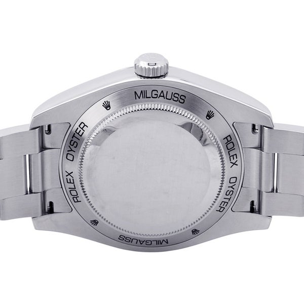 ロレックス ミルガウス グリーンガラス ランダムシリアル ルーレット 116400GV ROLEX 腕時計 黒文字盤