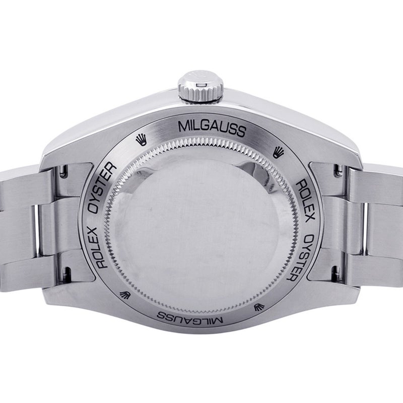 ロレックス ミルガウス グリーンガラス ランダムシリアル ルーレット 116400GV ROLEX 腕時計 黒文字盤
