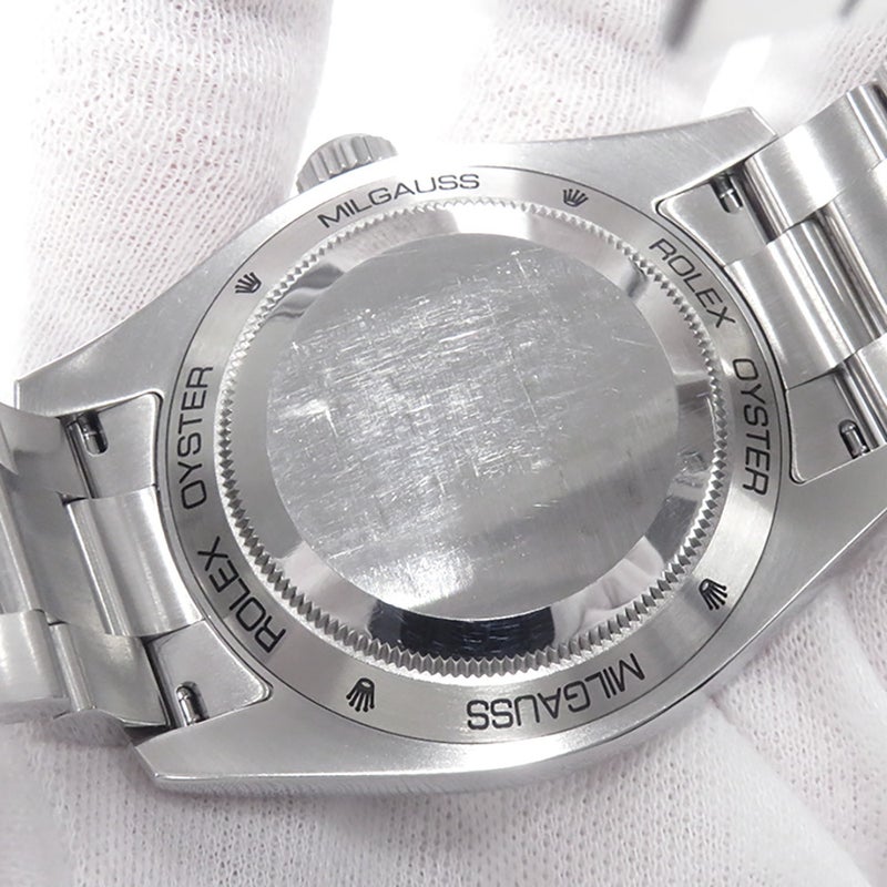 ロレックス ミルガウス グリーンガラス ランダムシリアル ルーレット 116400GV ROLEX 腕時計 黒文字盤