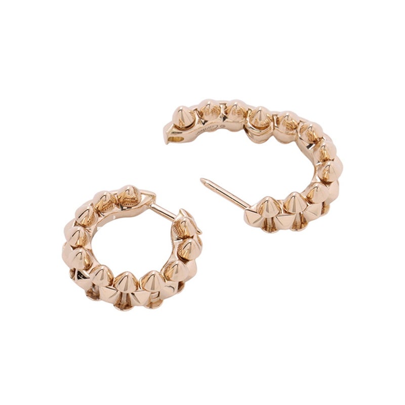 カルティエ ピアス クラッシュ ドゥ カルティエ フープ ミニモデル K18PGピンクゴールド B8301520 Cartier イヤリング