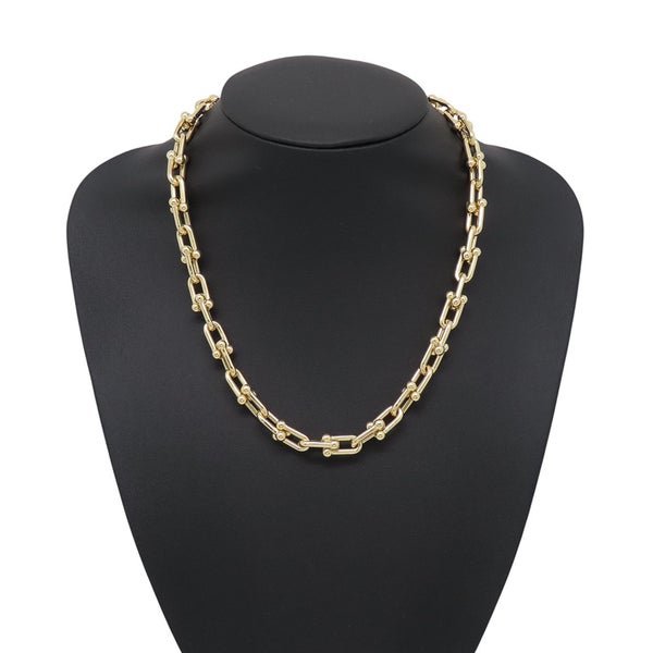 ティファニー ネックレス ハードウェア ミディアム リンク ネックレス K18YGイエローゴールド 70751119 Tiffany&Co. ジュエリー