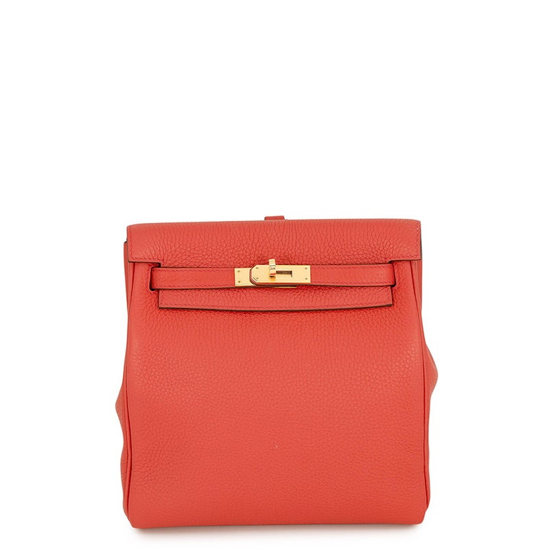 エルメス リュック ケリーアドPM ルージュピヴォワンヌ/ゴールド金具 トゴ D刻印 HERMES バッグ