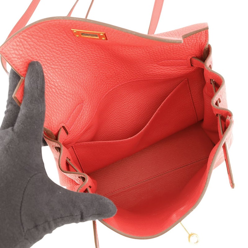 エルメス リュック ケリーアドPM ルージュピヴォワンヌ/ゴールド金具 トゴ D刻印 HERMES バッグ