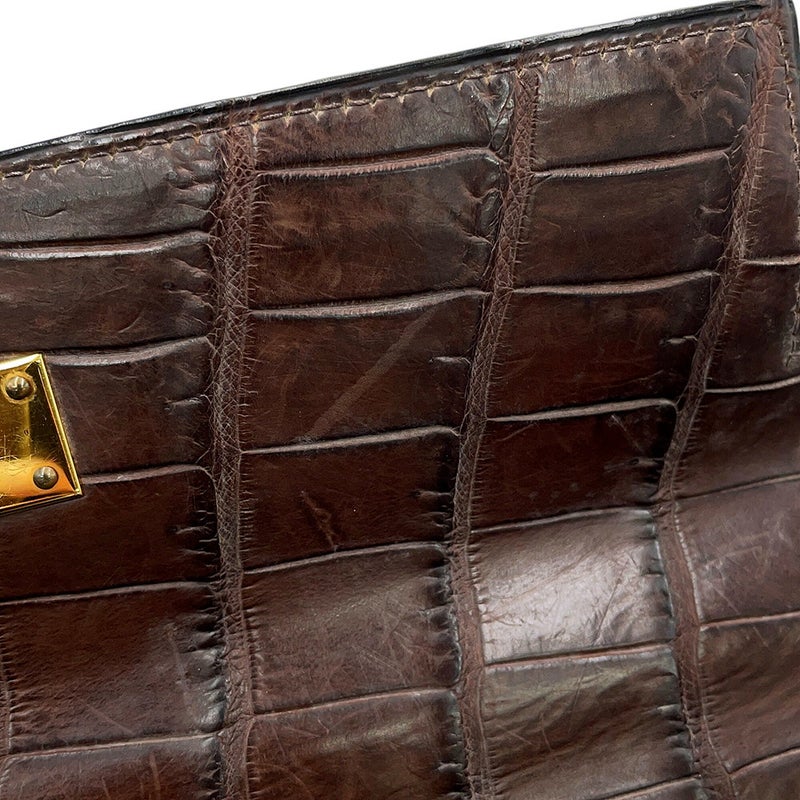 エルメス ハンドバッグ ケリー28 内縫い グリエレファント/ゴールド金具 ニロティカス □E刻印 HERMES Kelly 2wayバッグ
