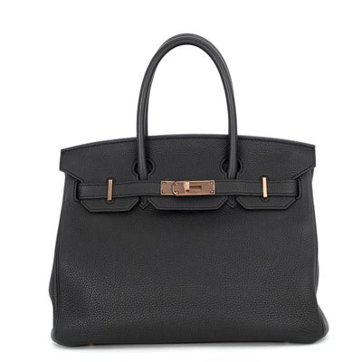 Hermès Birkin 30 Black Togo Rose Gold