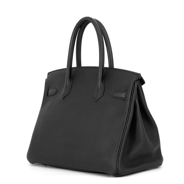 エルメス バーキン30 ブラック/ピンクゴールド金具 トゴ D刻印 HERMES Birkin ハンドバッグ 黒