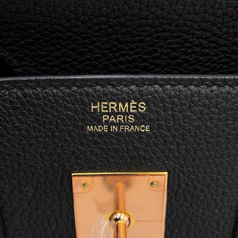 エルメス バーキン30 ブラック/ピンクゴールド金具 トゴ D刻印 HERMES Birkin ハンドバッグ 黒