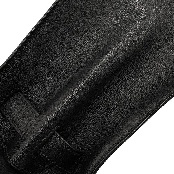 エルメス ケリー28 外縫い ブラック/オレンジ/グリーン/シルバー金具 ヴィブラート/ガリバー □C刻印 HERMES Kelly 2wayバッグ