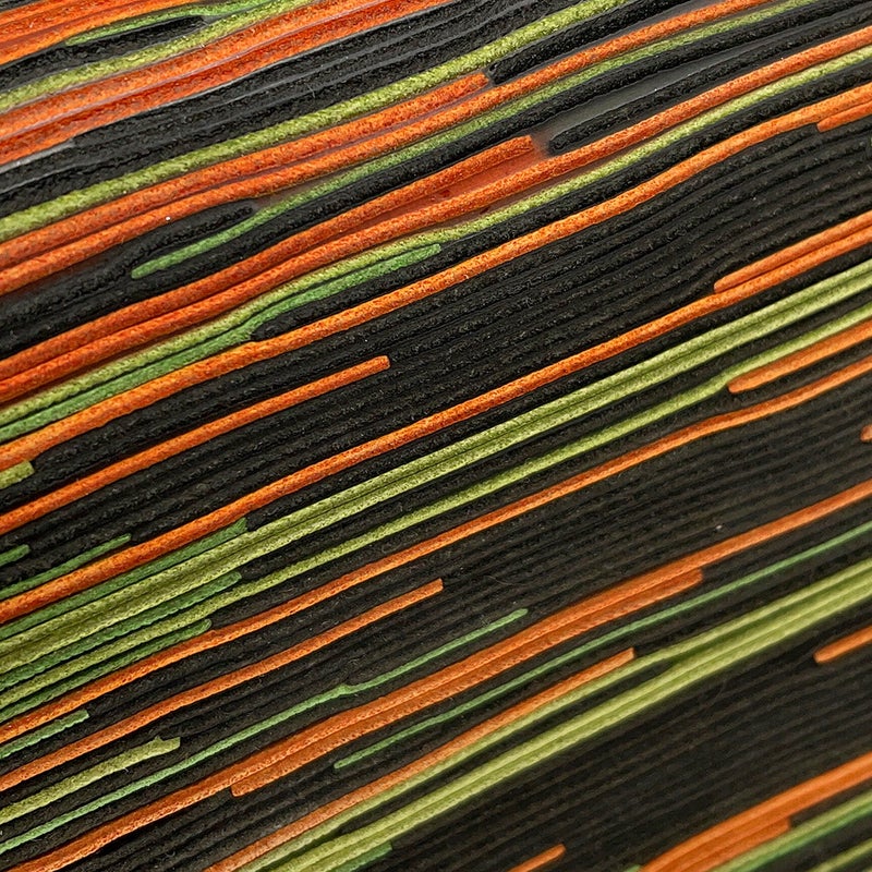 エルメス ケリー28 外縫い ブラック/オレンジ/グリーン/シルバー金具 ヴィブラート/ガリバー □C刻印 HERMES Kelly 2wayバッグ