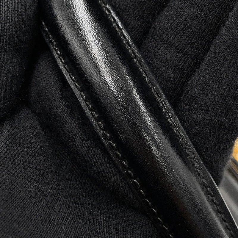 エルメス ハンドバッグ ケリー32 外縫い ブラック/シルバー金具 ボックスカーフ □H刻印 ２wayショルダー 黒