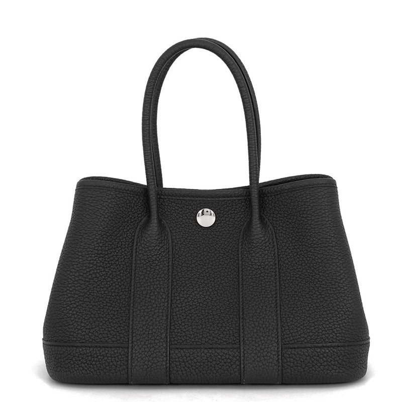 エルメス トートバッグ ネオ・ガーデン 23 ガーデンパーティ ブラック/シルバー金具 ネゴンダ K刻印 黒