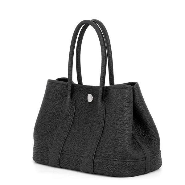 エルメス トートバッグ ネオ・ガーデン 23 ガーデンパーティ ブラック/シルバー金具 ネゴンダ K刻印 黒