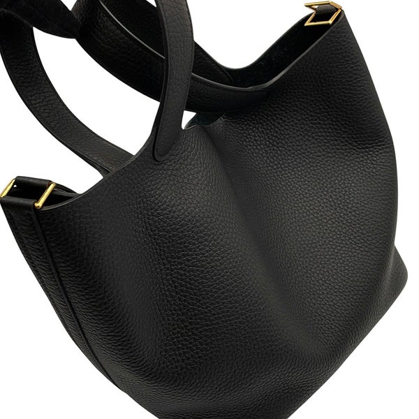 エルメス ハンドバッグ ピコタンロックMM ブラック/ゴールド金具 トリヨンクレマンス K刻印 HERMES 黒