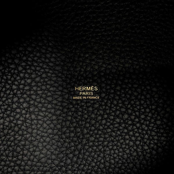 エルメス ハンドバッグ ピコタンロックMM ブラック/ゴールド金具 トリヨンクレマンス K刻印 HERMES 黒