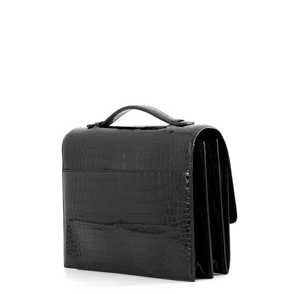 エルメス ビジネスバッグ サックアデペッシュ27 ブラック/ゴールド金具 ポロサスシャイン □J刻印 メンズ 黒