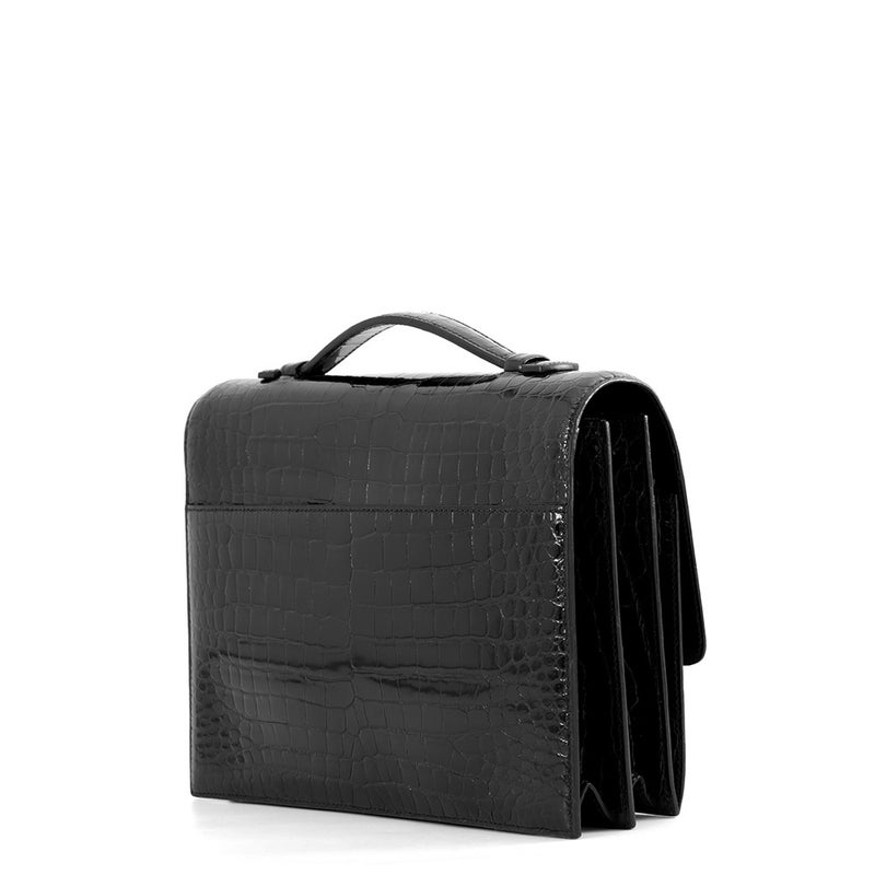 エルメス ビジネスバッグ サックアデペッシュ27 ブラック/ゴールド金具 ポロサスシャイン □J刻印 メンズ 黒
