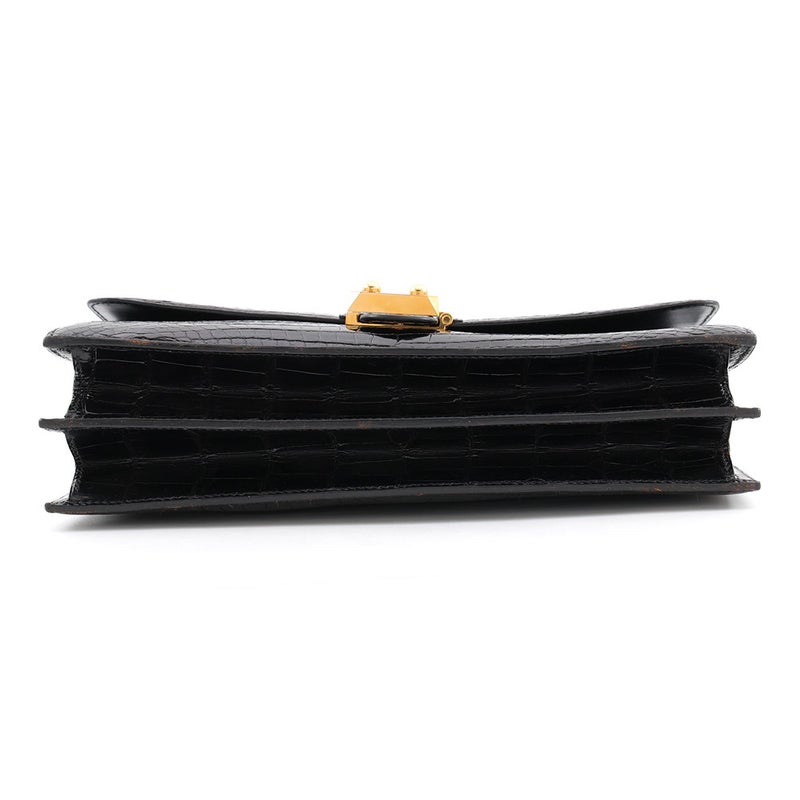 エルメス ビジネスバッグ サックアデペッシュ27 ブラック/ゴールド金具 ポロサスシャイン □J刻印 メンズ 黒