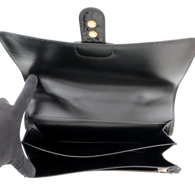 エルメス ビジネスバッグ サックアデペッシュ27 ブラック/ゴールド金具 ポロサスシャイン □J刻印 メンズ 黒