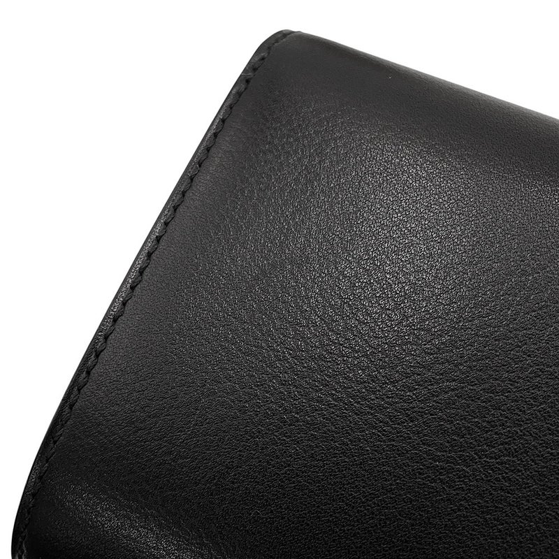 エルメス クラッチバッグ ポシェット エジェ ブラック/シルバー金具 エヴァーグレイン X刻印 HERMES 黒