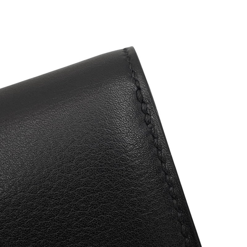エルメス クラッチバッグ ポシェット エジェ ブラック/シルバー金具 エヴァーグレイン X刻印 HERMES 黒