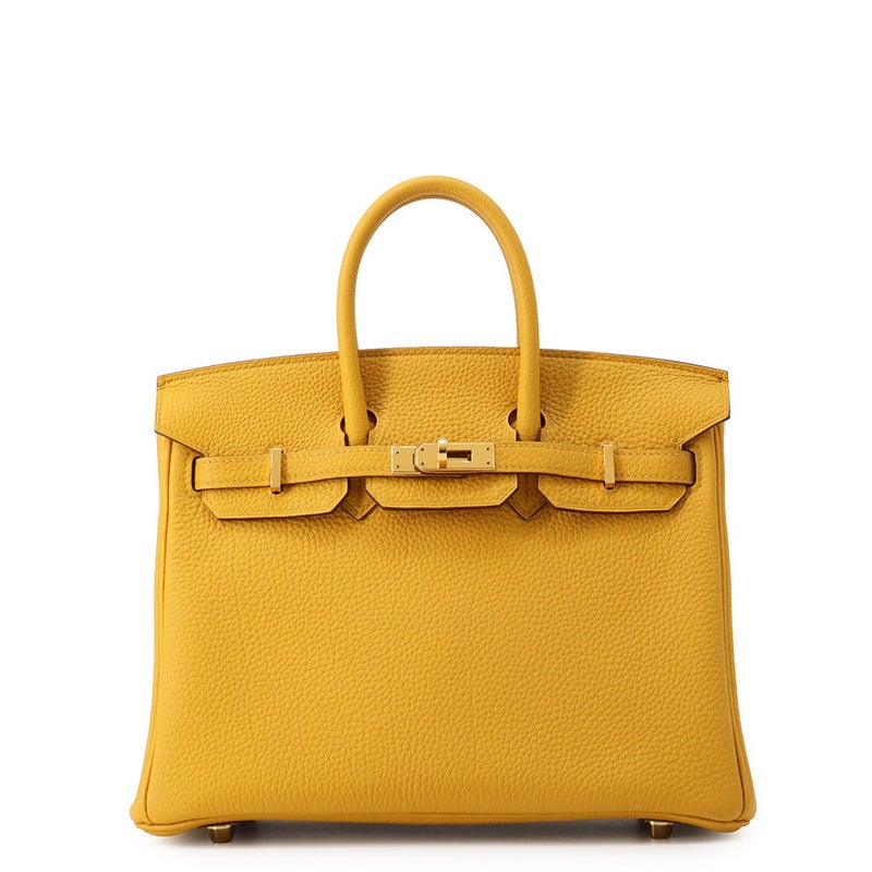 エルメス バーキン25 ジョーヌアンブル/ゴールド金具 トゴ D刻印 HERMES Birkin ハンドバッグ