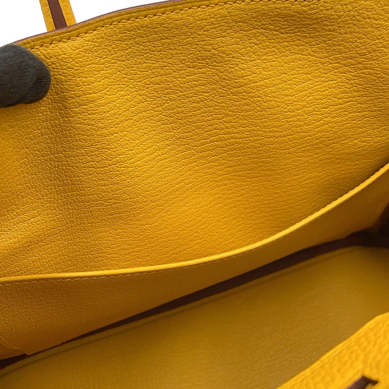 エルメス バーキン25 ジョーヌアンブル/ゴールド金具 トゴ D刻印 HERMES Birkin ハンドバッグ