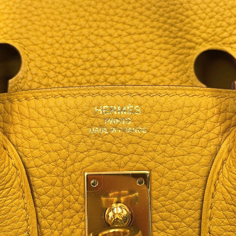 エルメス バーキン25 ジョーヌアンブル/ゴールド金具 トゴ D刻印 HERMES Birkin ハンドバッグ