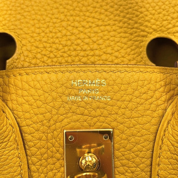 エルメス バーキン25 ジョーヌアンブル/ゴールド金具 トゴ D刻印 HERMES Birkin ハンドバッグ