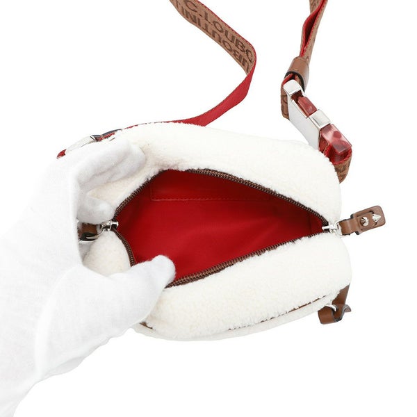 クリスチャン・ルブタン ボディバッグ ブラスター ボア レザー 3215176 Christian Louboutin ウエストポーチ 白